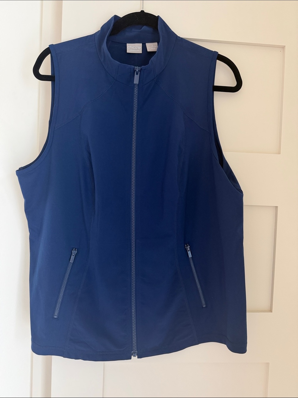 Chico's Royal Blue Zip-Front Sleeveless Vest